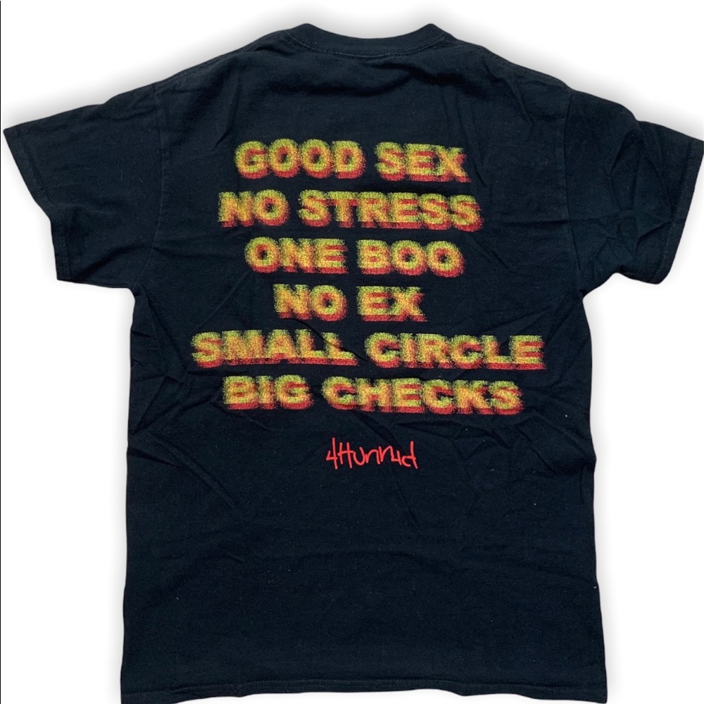 4Hunnid T-Shirt Mens Black Shirt Size Small
